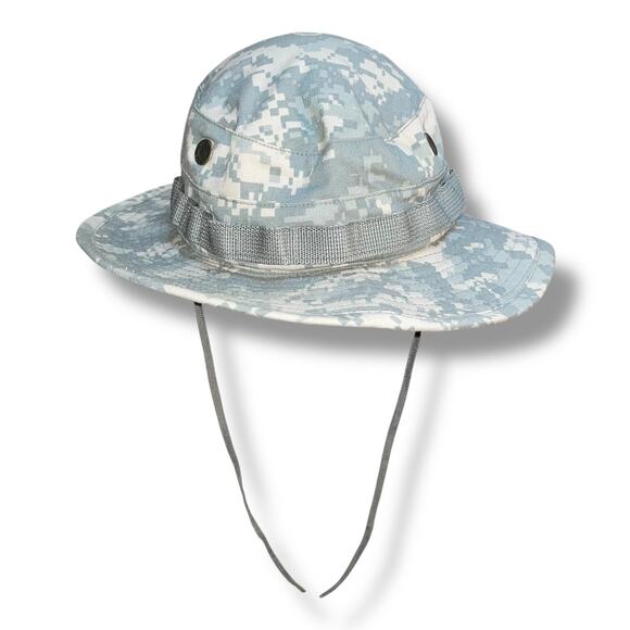 Ready One Industries Boonie Hat Mens Sz 7 Tactical Camo Military Sun Chin Strap - Picture 2 of 10